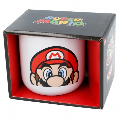 KERAMIK FRÜHSTÜCKSTASSE 415 ML GESCHENKBOX SUPER MARIO
