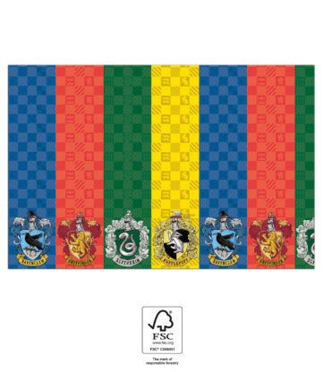 1 Stück Papier-Tischdecke 120x180cm HARRY POTTER HOGWARTS HOUSES