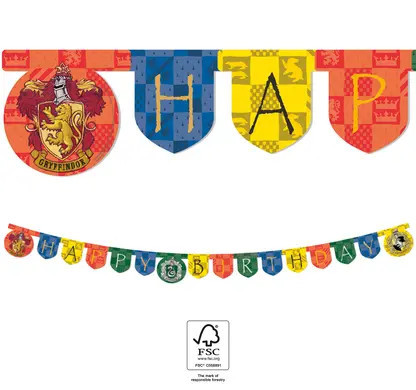 1 Stück Happy Birthday Schriftzug HARRY POTTER HOGWARTS HOUSES