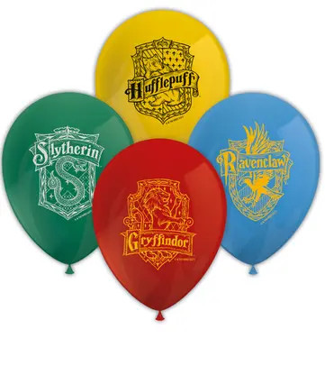 8 bedruckte Latexballons HARRY POTTER HOGWARTS HOUSES