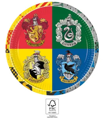 8 Stück Papierteller 23 cm HARRY POTTER