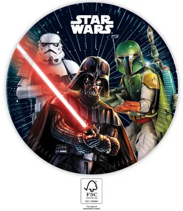 8 Stück Papierteller 23 cm STAR WARS GALAXY