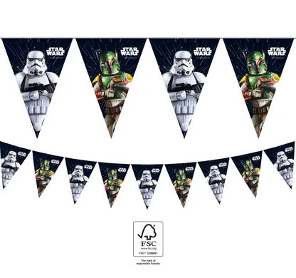 1 Stück Papierwimpel STAR WARS GALAXY