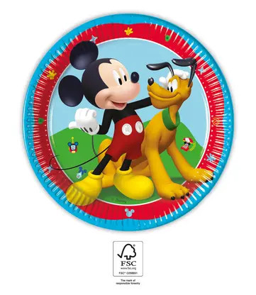 8 Stück Papierteller 20cm MICKEY ROCK THE HOUSE