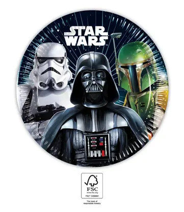 8 Stück 20 cm Papierteller STAR WARS GALAXY