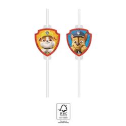 4 Stück Paw Patrol Papiestrohhalme