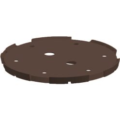 KUNST.KÄSETEILER SCHWARZ RUND 33