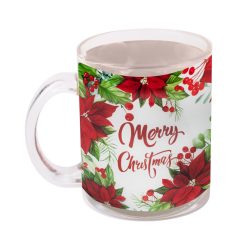 TASSE MIT BLUMENMUSTER ROT 9,7
