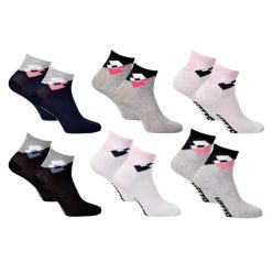   Lotto Baumwoll Damen Kurzsocken - 3 Paar/Packung - weiß-schwarz-grau - 36-41