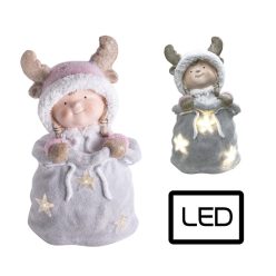 AUSSEN.MÄDCHEN+TASCHE+LED GRAU40,5