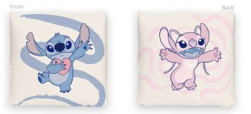 Disney Stitch Kissen, Dekokissen - beidseitiges Muster - 40 x 40 cm