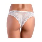 Damen Spitzen-Hipster-Unterteil - weiß - M