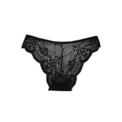 Damen Spitzen-Hipster-Unterteil - schwarz - XS