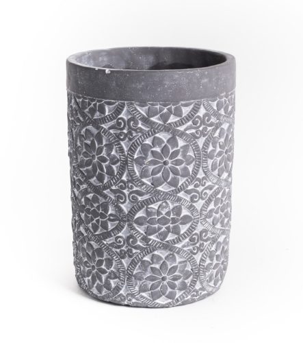 BET.VASE GRAUE BLUME 16*23