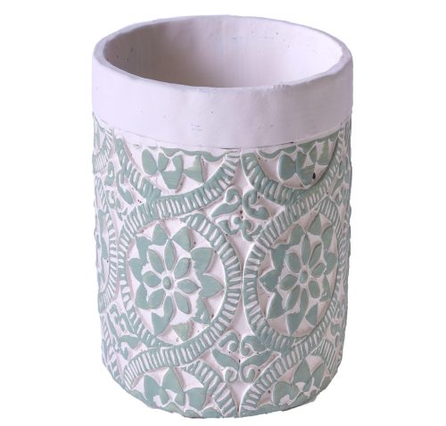 BET.VASE GRÜNE BLUMEN 16*23