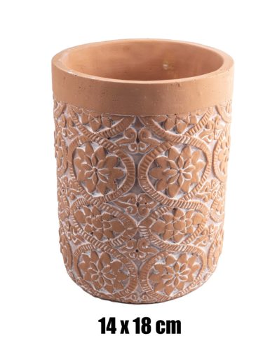 BET.VASE TERRAKOTTA BLUME 14*18