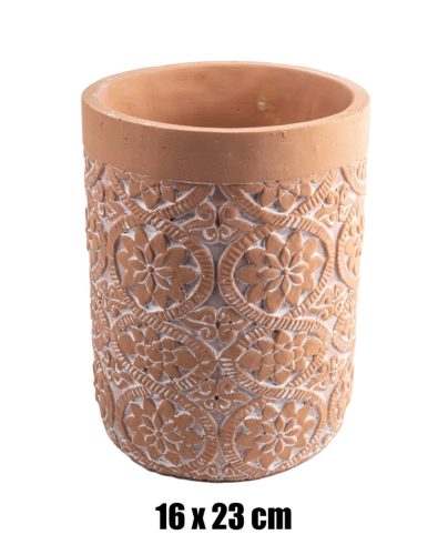 BET.VASE TERRAKOTTA BLUME 16*23