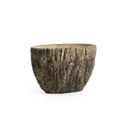 BLUMENKASTEN TEGEL HOLZSTAMM GELB/GRÜN 21*12