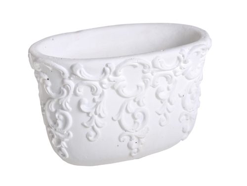 BET.KAS.OVAL BLUMEN WEIß.18,5