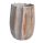 BET.VASE GESTREIFT TERRAKOTTA13*17