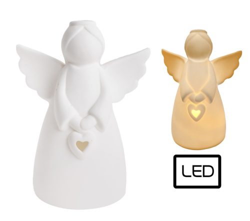 PORZ.LED ENGEL WEIß  15,2