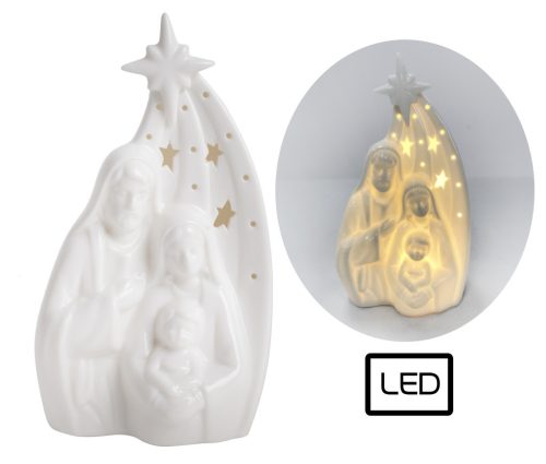 PORZ.LED HEILIGER MANN WEIß  16
