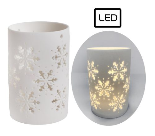 PORZ.LED LATERNE EIS WEIß13
