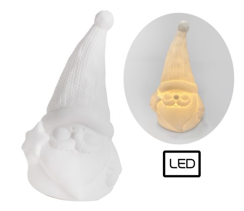 PORZ.LED WEIHNACHTSMANN WEIß  13,7