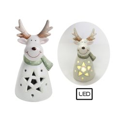 PORZ.LED RENTIER WEIß/GRÜN12,3