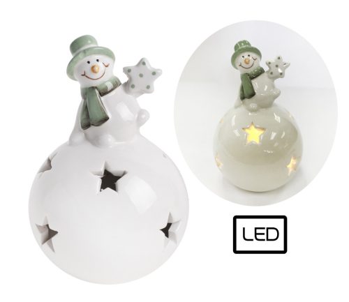 PORZ.LED SCHNEEM.GLOCKE G/W12,5