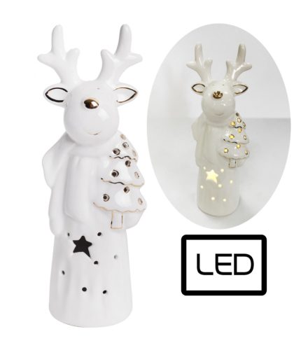 PORZ.LED RENTIER ROT/GOL19
