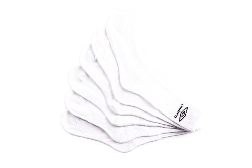Unisex-Baumwoll-Sportsocken - 3 Paar - 43-46 - weiß - Umbro