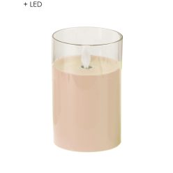 KERZENLEUCHTER LED CREME 7,5*10