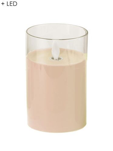KERZENLEUCHTER LED CREME 7,5*10