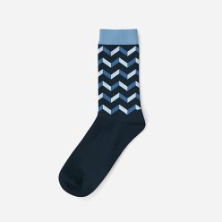 Herren Baumwollsocken - blau - Parkettmuster - Evidence