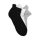 Unisex Baumwoll-Laufsocken - 3 Paar - 39-42 - Weiß-Schwarz-Grau - Evidence