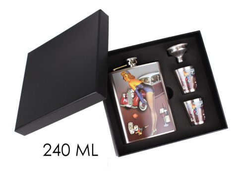 FLACHEN+2BECH+TRICHTER.FRAU240ML