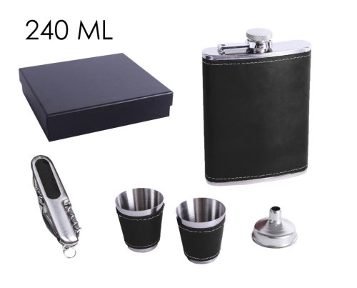 FLACHE RÜCKSEITE TÖL + 2 POHL BICS SCHWARZ 240ML
