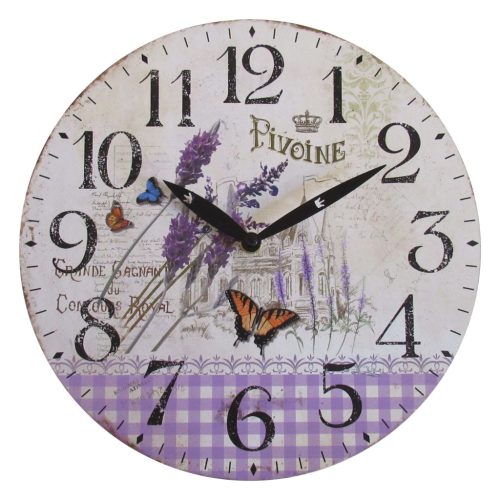 BAUM UHR WANDUHR LAVENDEL 29