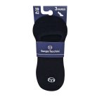 Sergio Tacchini Footies atmungsaktive Baumwoll-Socken - 3 Paar/Packung