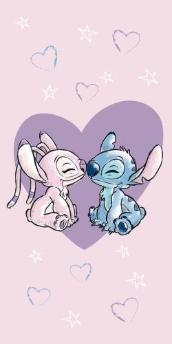 Disney Stitch Love 100% Baumwollstrandtuch - 70x140 cm