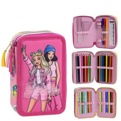 Barbie 3-stöckiges gefülltes Federmäppchen