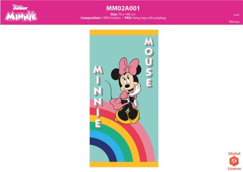 Disney Minnie Maus Kinder-Strandhandtuch - 100% Baumwolle - 70x140 cm - Grün