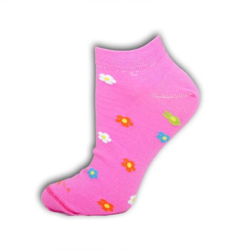 Damen Gemusterte Sneakersocken - Baumwoll Sneakersocken - 39-42 - rosa - Evidence