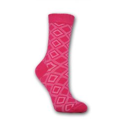   Női zokni - pamut bokazokni - 39-42 - pink káró mintás - Evidence