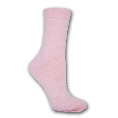 Damensocken - Baumwoll-Sneakersocken - 39-42 - rosa kariert - Evidence