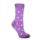 Damensocken - Baumwoll-Sneakersocken - 39-42 - lila mit kleinem Blumenmuster - Evidence