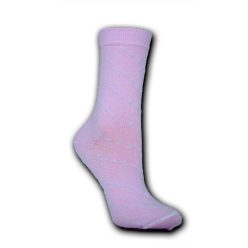   Damensocken - Baumwoll-Sneakersocken - 39-42 - rosa mit silbernen Fäden durchzogen - Evidence