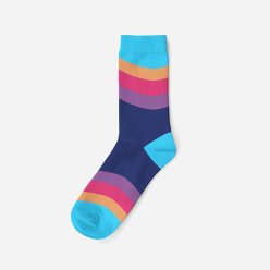 Damen Baumwollsocken - Gestreift - Evidence