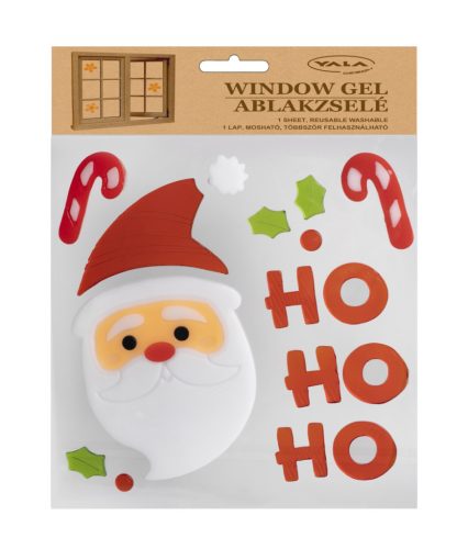 FENSTERBILD WEIHNACHTSMANN HOHOHO 20*25